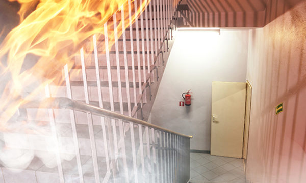 Stairwell fire