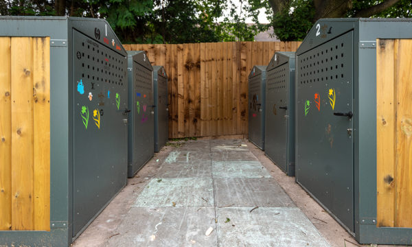 Outdoor storage lockers for bikes & buggies