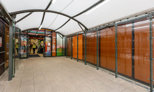 Barrel Vault Entance Canopy at Northwick Park Hospital A&E