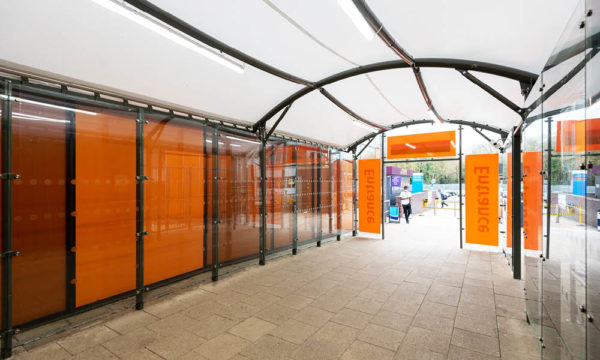 Barrel Vault Entrance Canopy outside hospital A&E