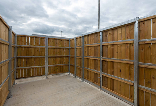 PBHE Bin screen system - Forest panel cladding