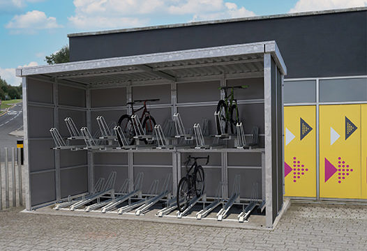 PCHT21 Cycle Stores | Single-Row Cycle Rack (Two Tier)