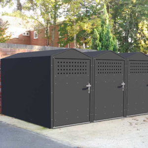 PTL 18 Outdoor storage lockers black cladding