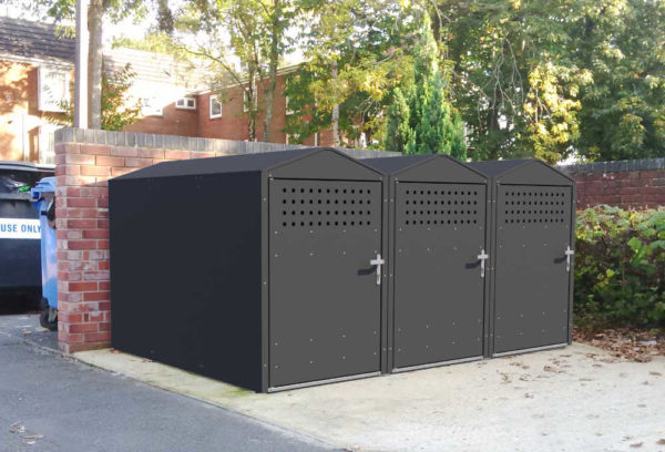 PTL 18 Outdoor storage lockers black cladding