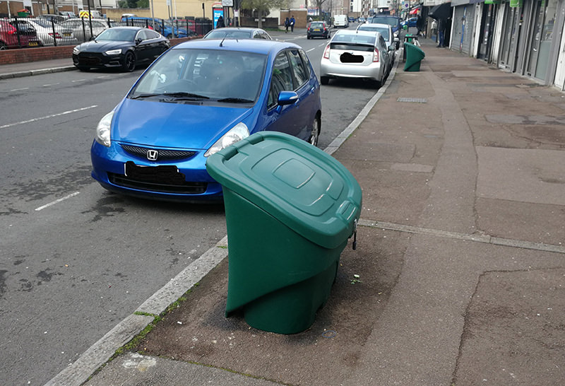 Curb-side waste container