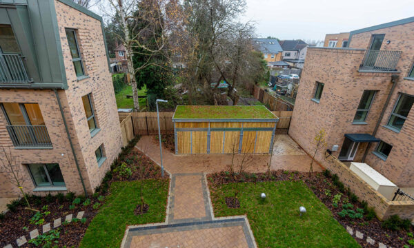 Aerial M-Series Green Roof Bike Store