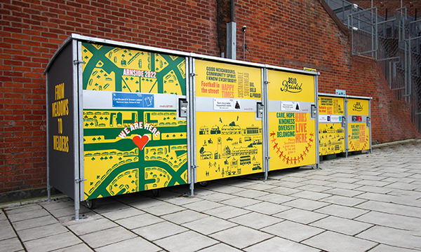 On Street Bin Stores with Bespoke Graphic WrapsSouthmead, Bristol