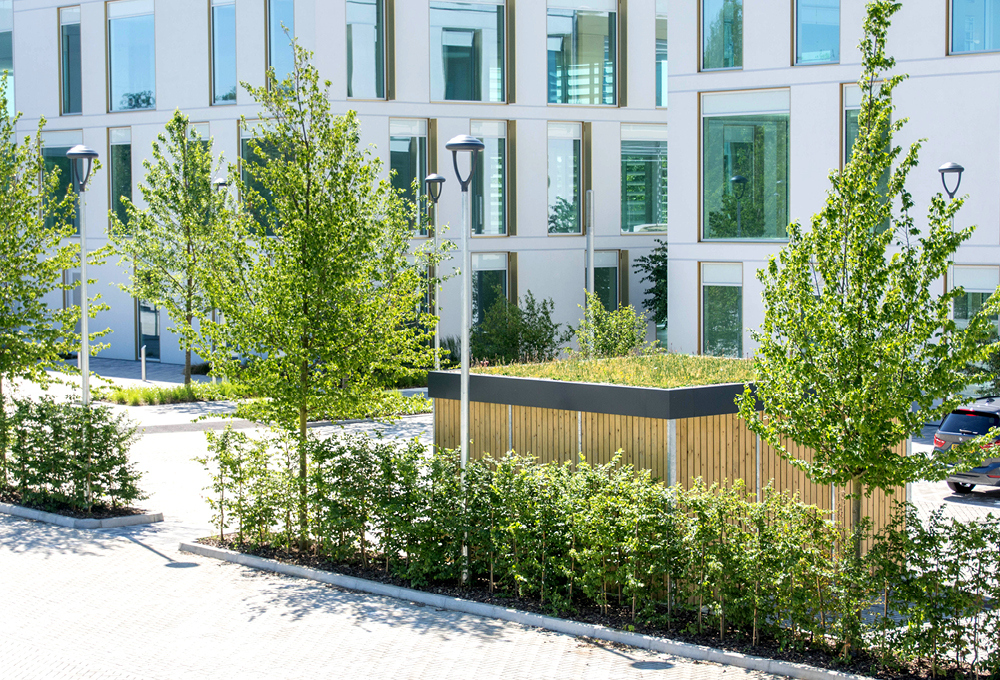 Sedum greenroof storage units