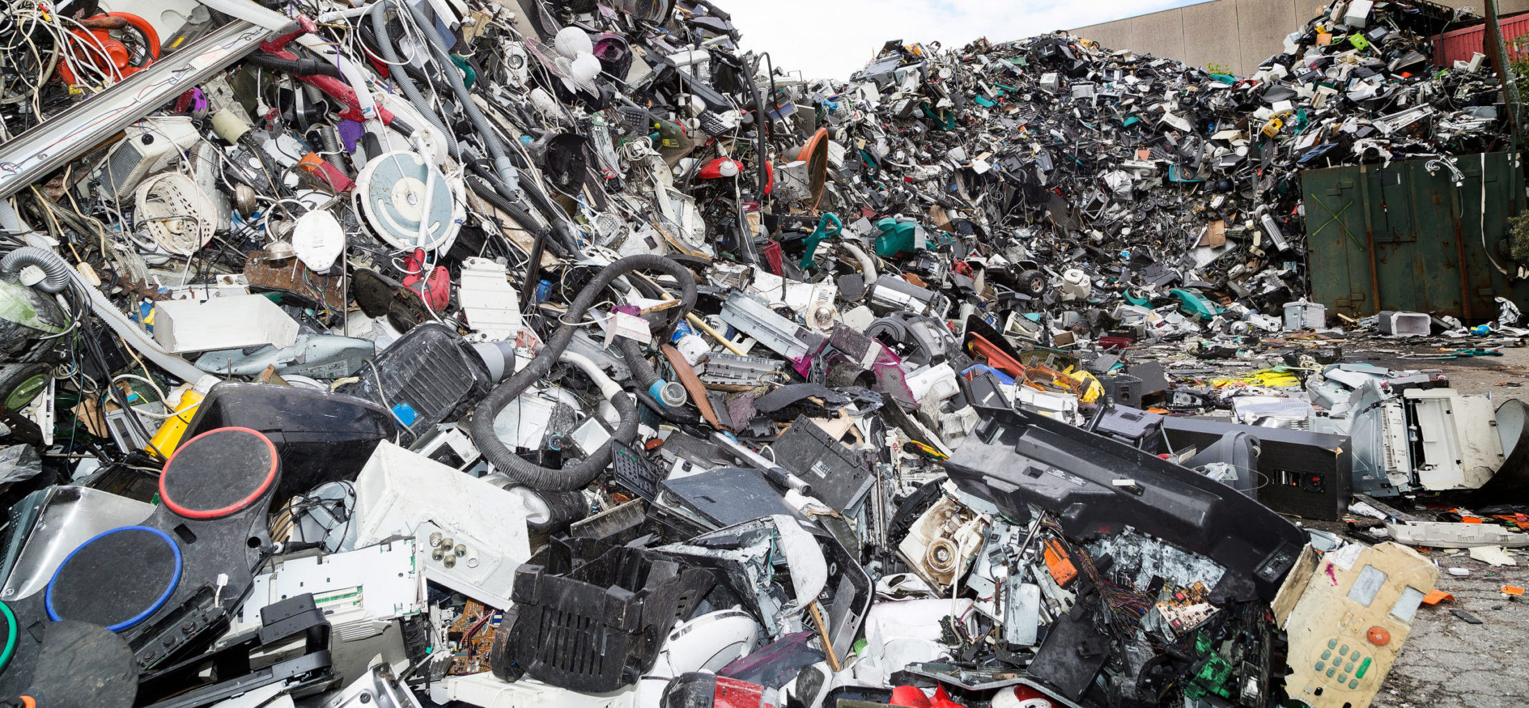 Landfill full of household electricals