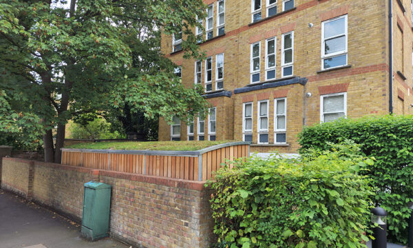 Communal bin Stores with green roof