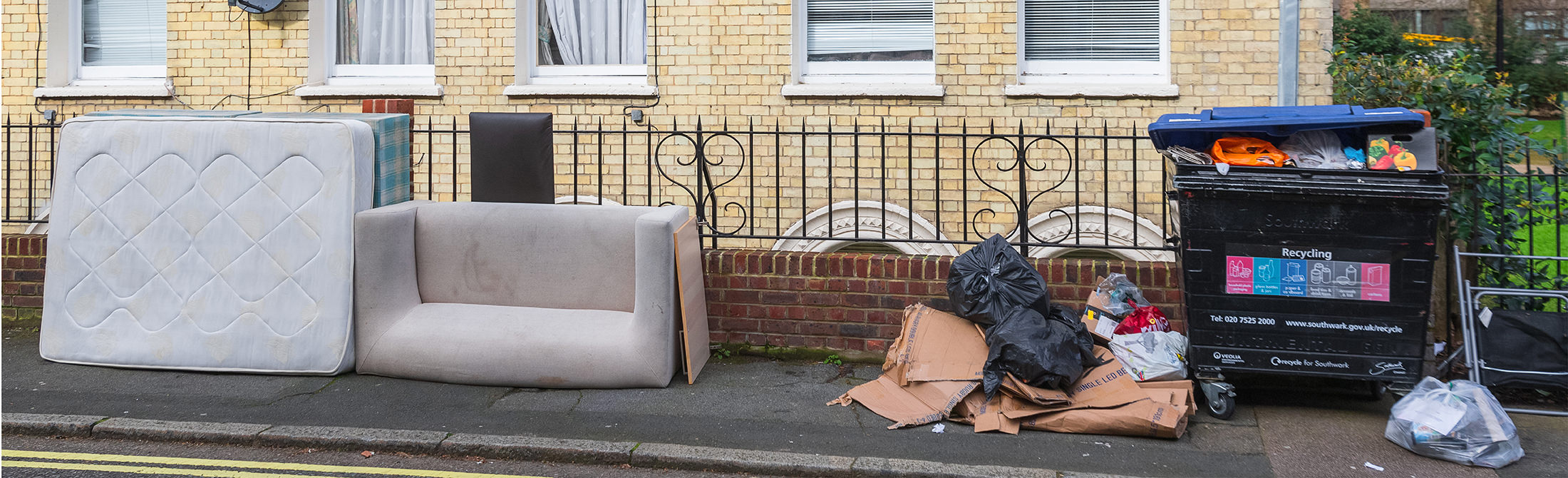 Fly-tipped bulky waste presents a fire risk