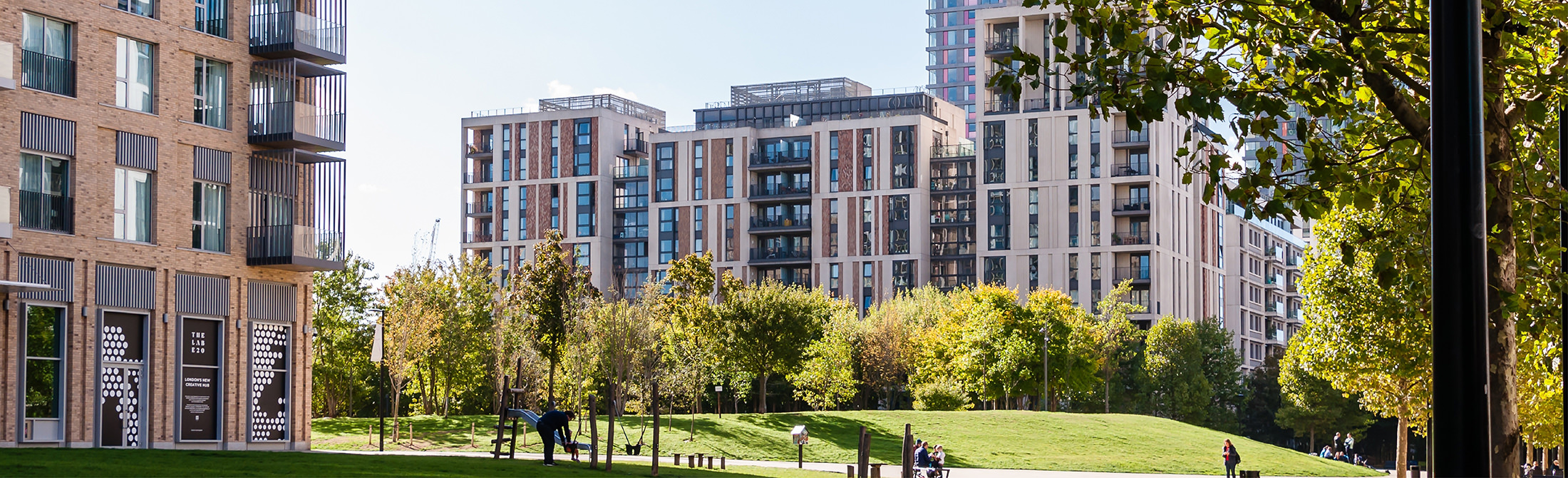 Public green spaces using the urban greening factor