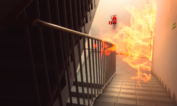 Stair fire