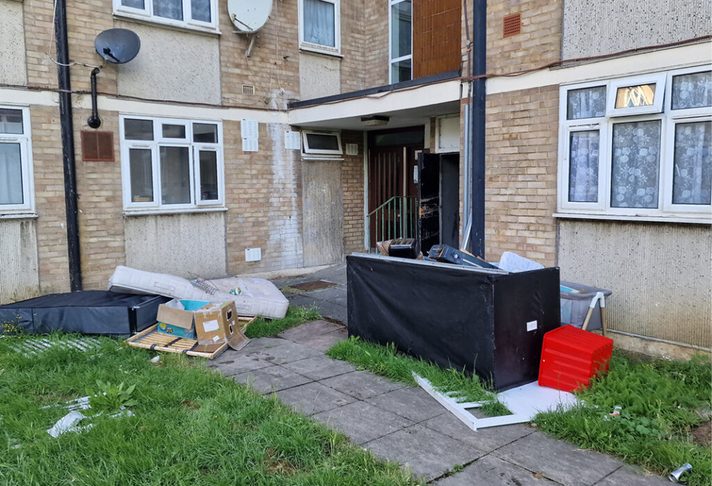 Fly-tipped waste
