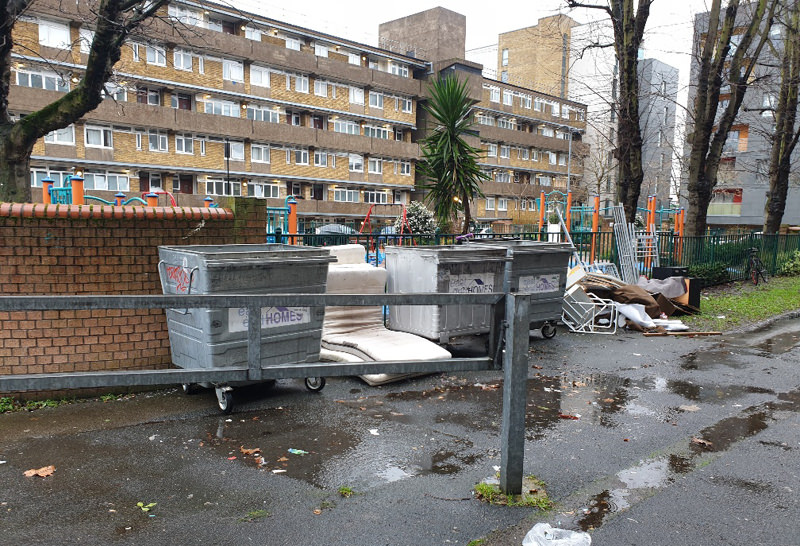 Dumped household waste